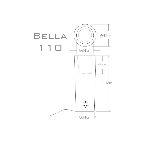 Ghiveci led Micante Bella 110 RGB de interior fara telecomanda picture - 3