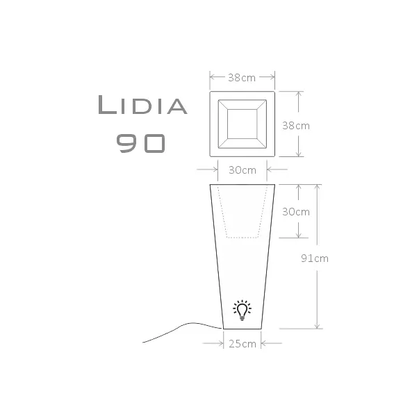 Ghiveci led Micante Lidia 90 RGB de exterior cu telecomanda picture - 3