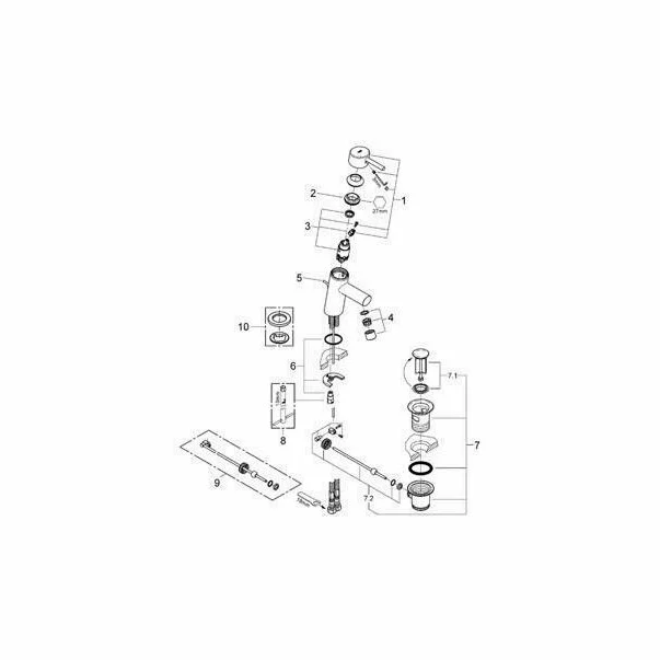 Baterie lavoar Grohe Concetto crom lucios picture - 2