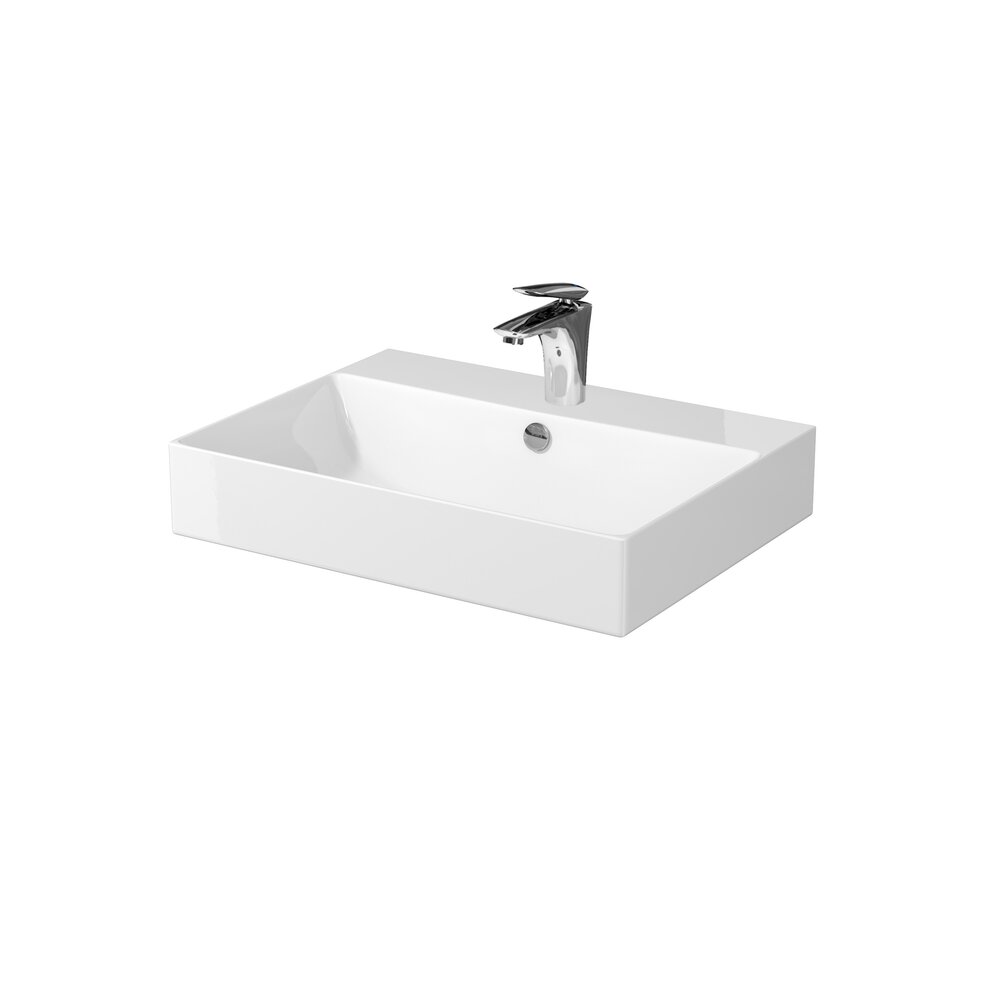 Lavoar alb pe mobilier Cersanit Inverto 60 cm alb