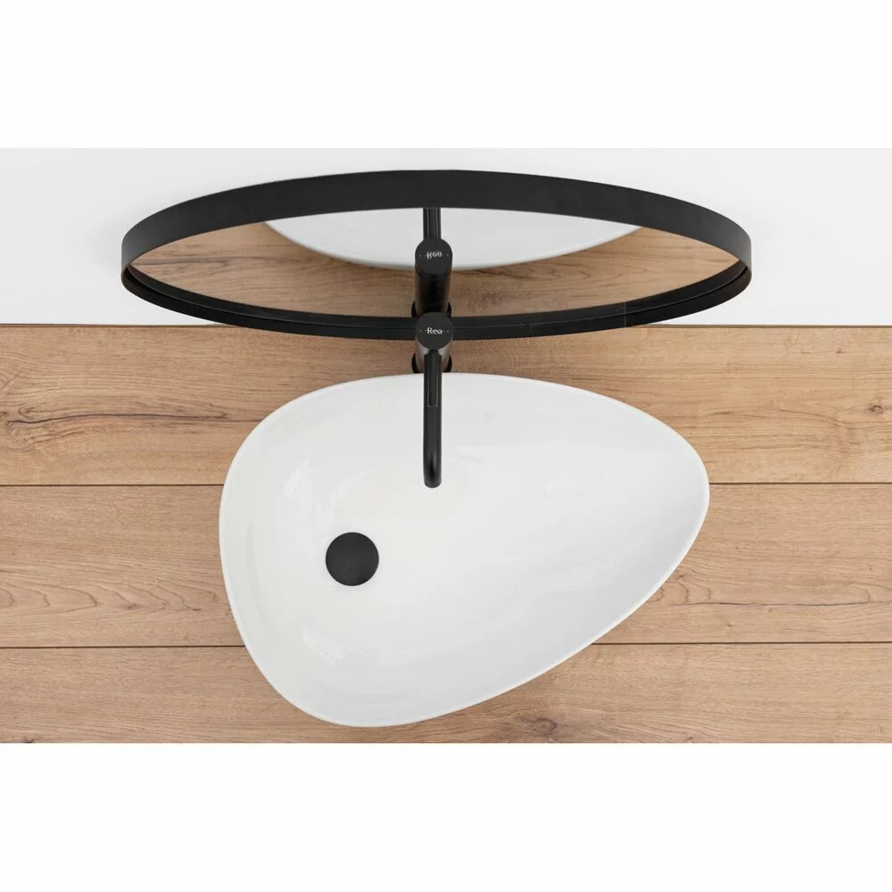 Lavoar asimetric pe blat Rea Greta 56 cm 5902557348725 | Neakaisa.ro