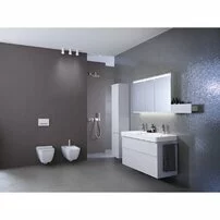 Lavoar dublu pe mobilier Geberit Smyle Square 120 cm cu orificiu baterie