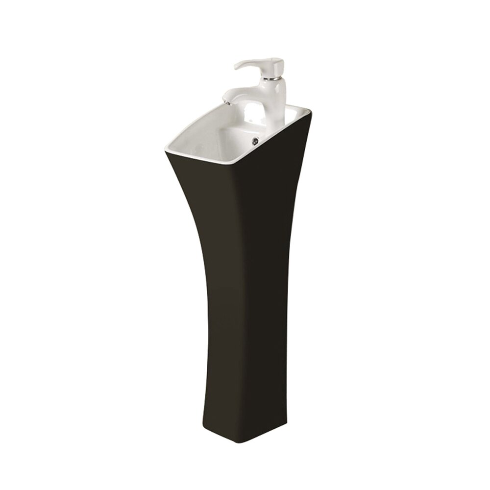 Lavoar freestanding Fluminia D’Artagnan alb – negru 30 cm alb