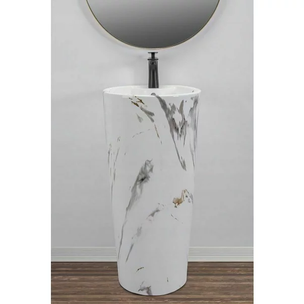 Lavoar freestanding Rea Blanka stil marmura mat picture - 4