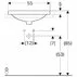 Lavoar incastrat Geberit Variform 55 cm cu orificiu preaplin oval picture - 3