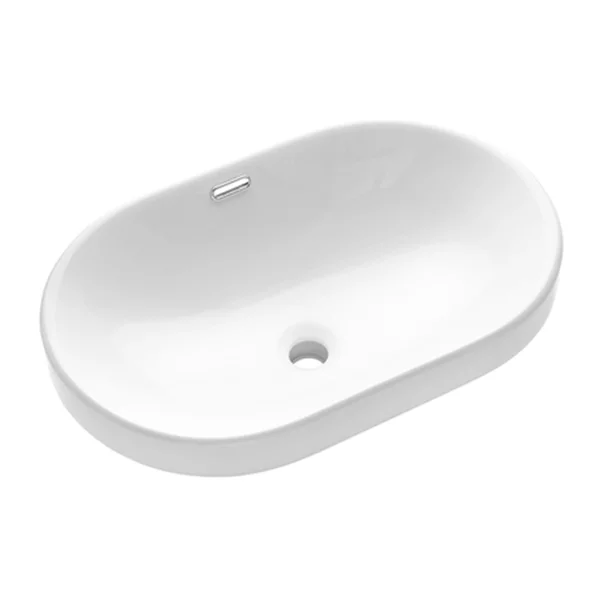 Lavoar incastrat Invena Egina oval 60 cm alb