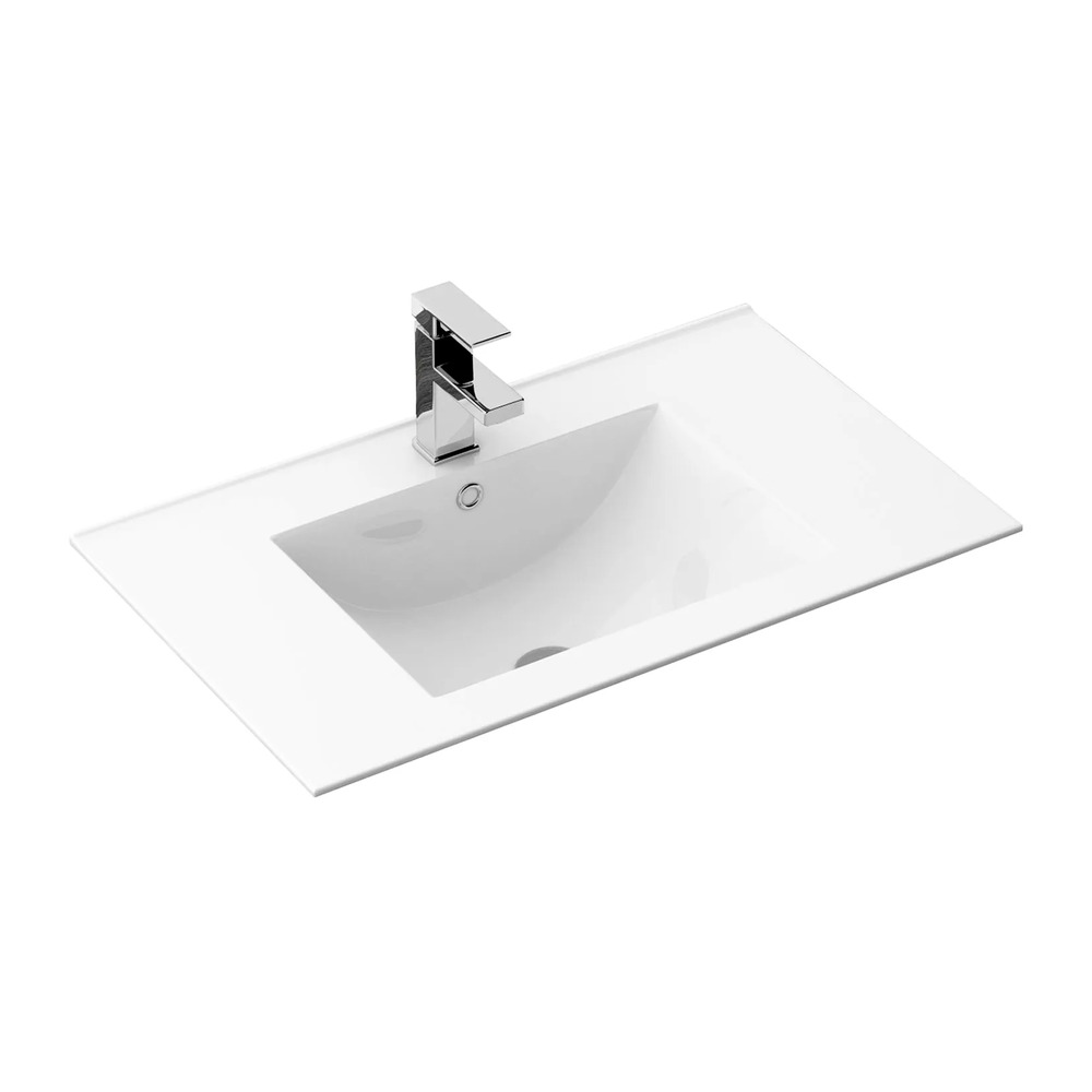 Lavoar incastrat Rea Dafne dreptunghiular finisaj alb lucios 62 cm alb