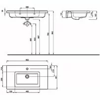 Lavoar pe mobilier Kolo Twins slim 80x46 cm picture - 4