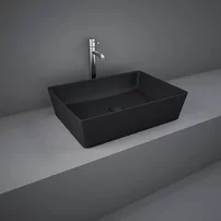 Lavoar negru mat rectangular Rak Feeling 50x36 cm