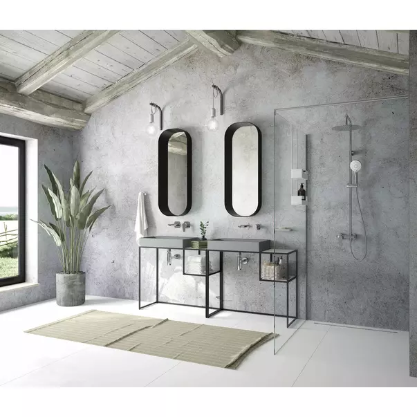 Lavoar pe blat Deante Correo gri-metalic 40x60cm picture - 16