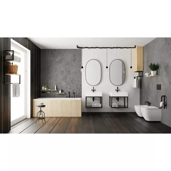 Lavoar pe blat Deante Temisto alb 50x60cm picture - 9