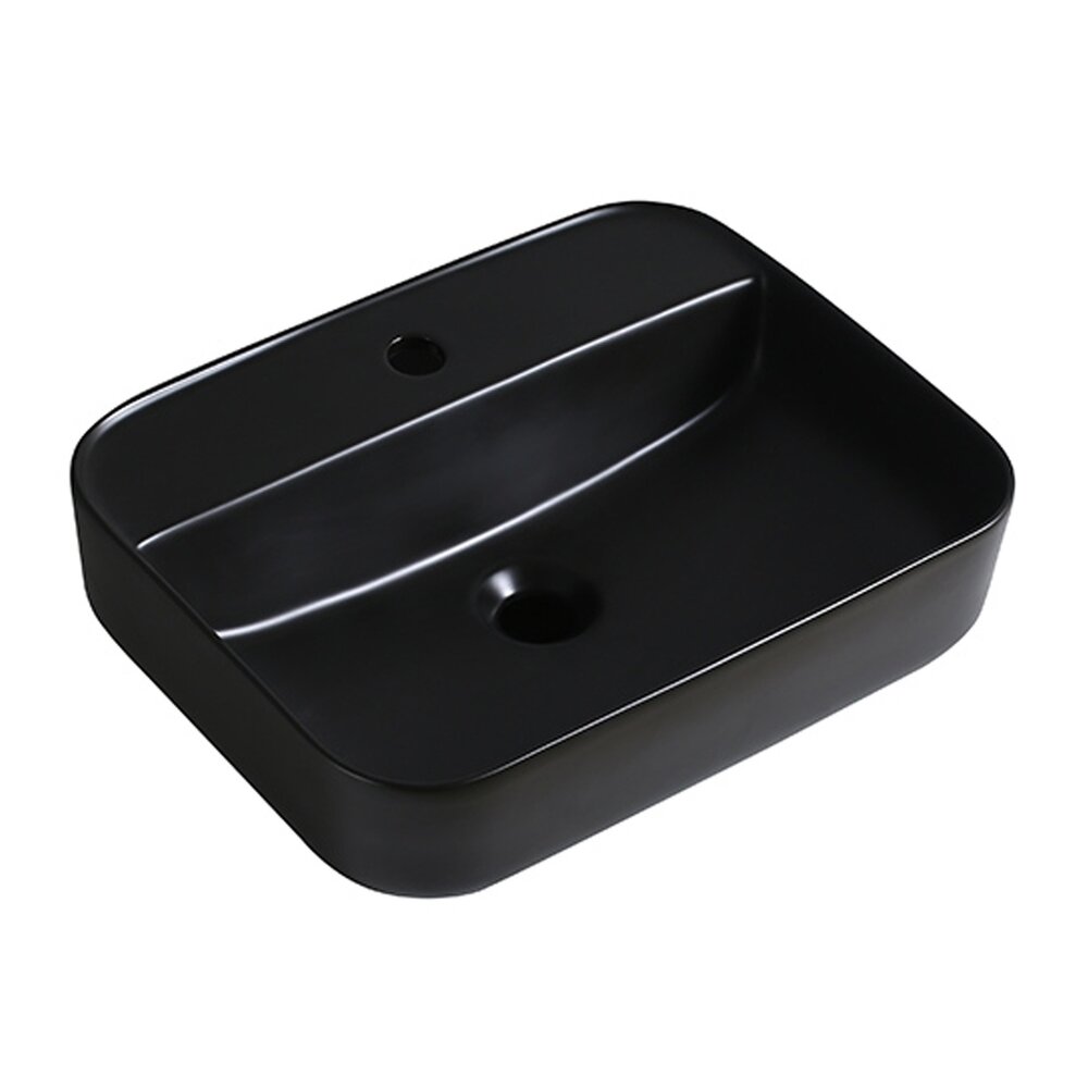 Lavoar pe blat Fluminia Juno negru 55 cm Lavoar pe blat Fluminia Juno negru 55 cm
