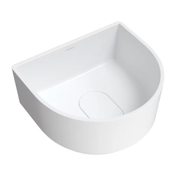 Lavoar pe blat Omnires Cadence M+ alb mat 42 cm picture - 2