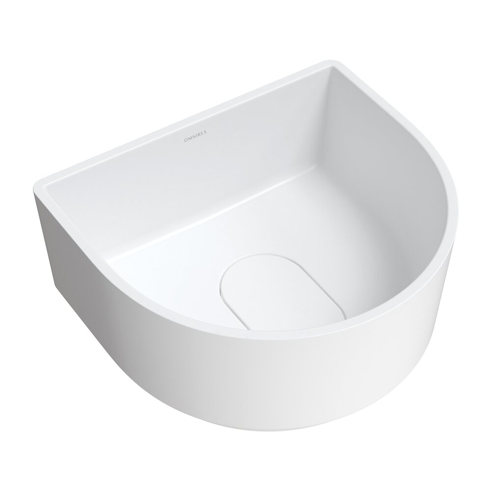 Lavoar pe blat Omnires Cadence M+ alb mat 42 cm Lavoar pe blat Omnires Cadence M+ alb mat 42 cm