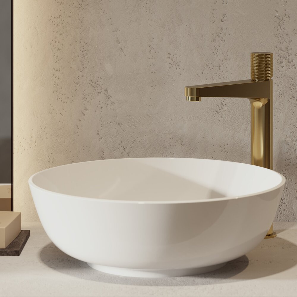 Lavoar pe blat Omnires Silk M+ alb lucios 40 xm alb