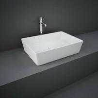 Lavoar pe blat Rak Feeling rectangular 50 cm alb lucios picture - 1