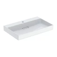 Lavoar pe mobilier Geberit One cu scurgere speciala 75 cm alb cu orificiu baterie