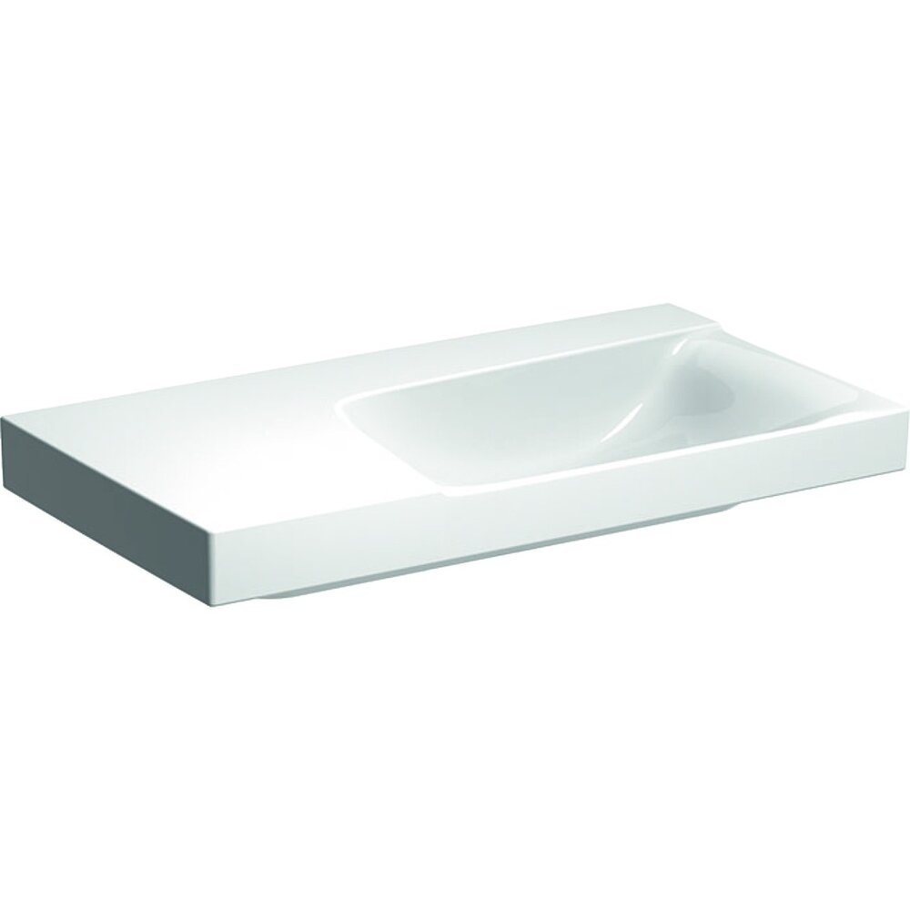 Lavoar pe mobilier Geberit Xeno² 90 cm cu blat stanga fara orificiu baterie