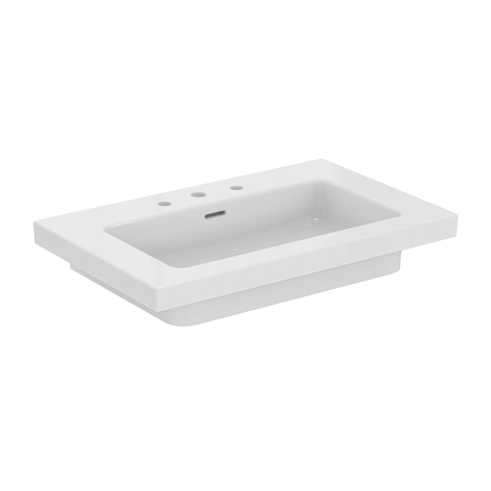 Lavoar pe mobilier Ideal Standard Atelier Extra alb lucios cu 3 orificii baterie 81 cm Lavoar pe mobilier Ideal Standard Atelier Extra alb lucios cu 3 orificii baterie 81 cm
