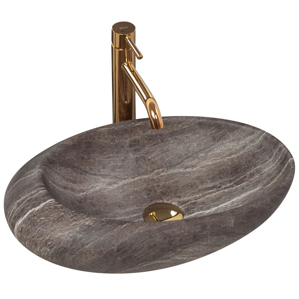 Lavoar stil piatra gri pe blat Rea Roxy Stone Grey 49 cm neakaisa.ro
