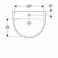 Lavoar suspendat Geberit Selnova 60 cm cu orificiu baterie picture - 3