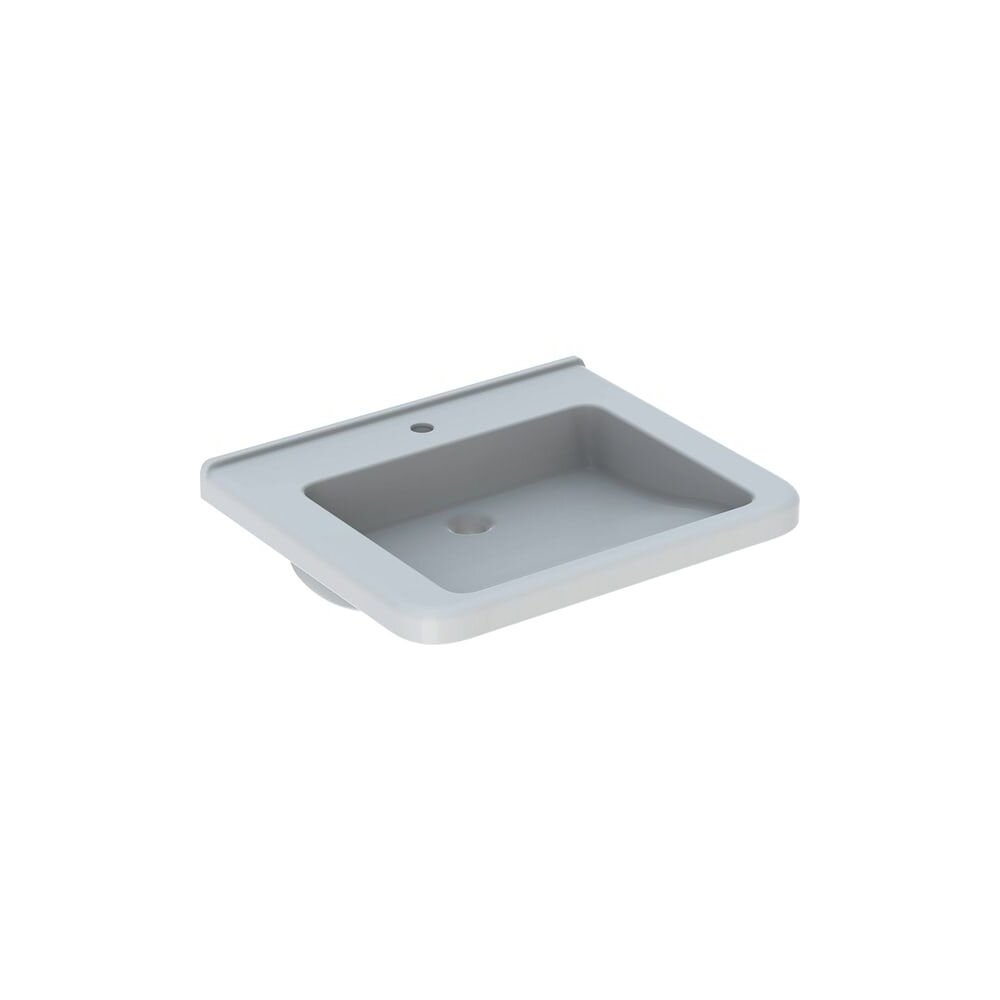 Lavoar suspendat Geberit Selnova Comfort Square 65 cm cu orificiu baterie cu orificiu preaplin Lavoar suspendat Geberit Selnova Comfort Square 65 cm cu orificiu baterie cu orificiu preaplin