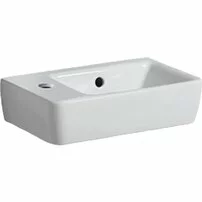 Lavoar suspendat Geberit Selnova Compact 40 cm proiectie mica cu orificiu baterie stanga