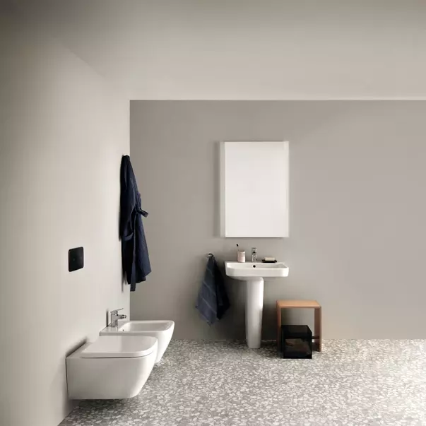 Lavoar suspendat Ideal Standard i.life B alb lucios 50 cm cu orificiu baterie si preaplin picture - 3