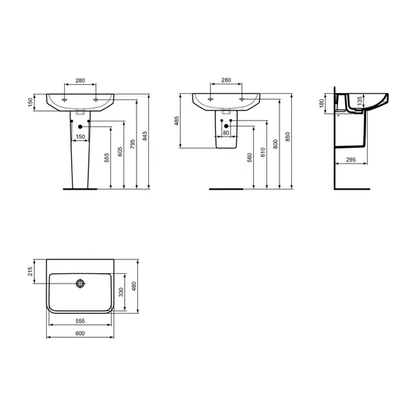 Lavoar suspendat Ideal Standard i.life B alb lucios 60 cm picture - 8