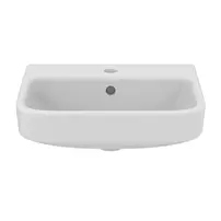 Lavoar suspendat Ideal Standard i.life B alb lucios SmartGuard 45 cm cu orificiu baterie si preaplin picture - 11