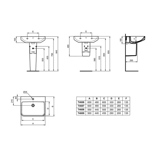 Lavoar suspendat Ideal Standard i.life B alb lucios SmartGuard 55 cm cu orificiu baterie si preaplin picture - 12