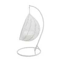 Leagan de gradina Pakoworld Zafer metal alb 106x103x200cm