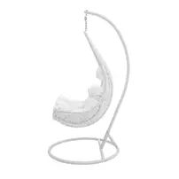 Leagan de gradina suspendat Pakoworld Soleil metal alb 103x83x200cm