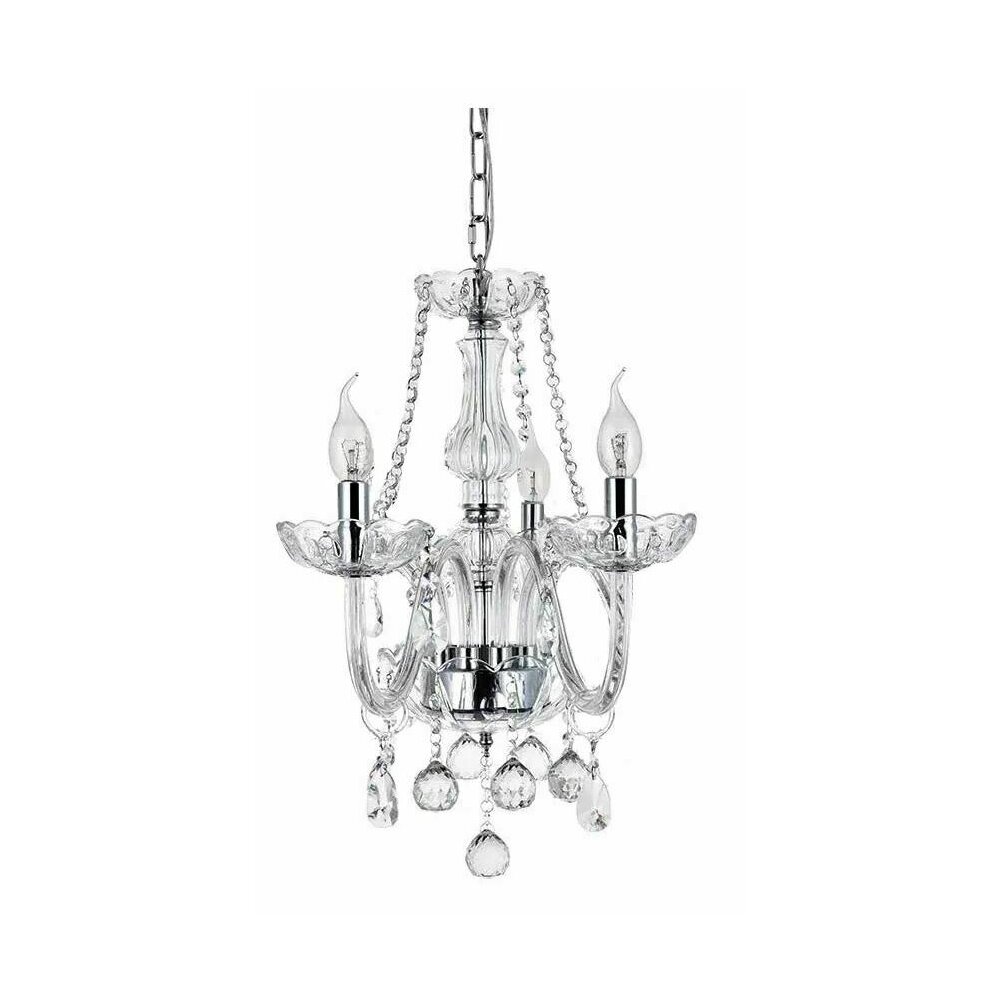 Lustra 3 surse de lumina cristale decorative design lumanare modern Rea 300752