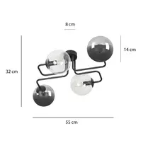 Lustra Emibig Brendi 4 negru/grafit/transparent picture - 9