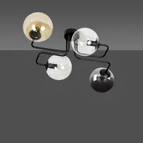 Lustra Emibig Brendi 4 negru/transparent picture - 2