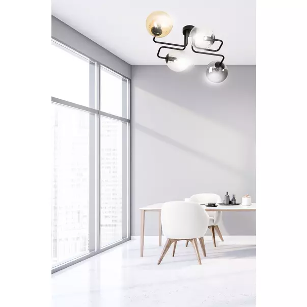 Lustra Emibig Brendi 4 negru/transparent picture - 6