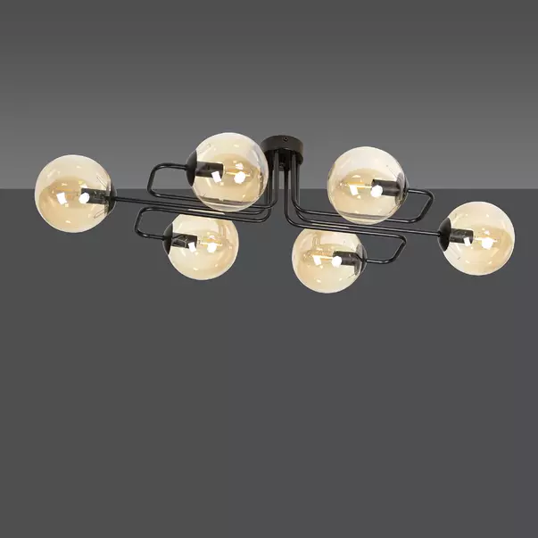 Lustra Emibig Brendi 6A negru/maro picture - 2