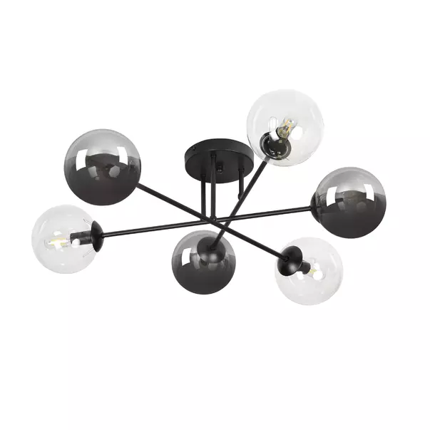 Lustra Emibig Brendi 6B negru/transparent