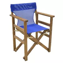 Set de gradina Pakoworld Retto lemn masiv de nuc 3 piese albastru
