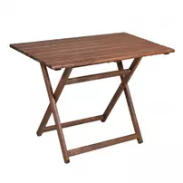 Set de gradina din lemn masiv de nuc Pakoworld Retto 5 piese maro