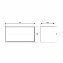 Mobilier baza cu blat inclus Cersanit Crea 2 sertare alb lucios 100 cm picture - 3
