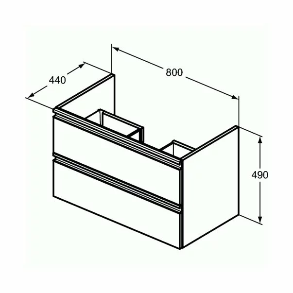 Dulap suspendat pt lavoar Ideal Standard Tesi mdf gri 80 cm picture - 5