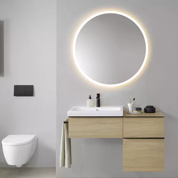 Oglinda cu iluminare LED Geberit Option Round 50 cm aluminiu picture - 2