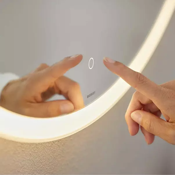 Oglinda cu iluminare LED Geberit Option Round 60 cm aluminiu picture - 3
