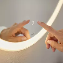 Oglinda cu iluminare LED Geberit Option Round 75 cm aluminiu picture - 3