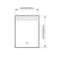 Oglinda cu iluminare LED Massi Solas 70x70 cm crom picture - 2