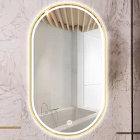Oglinda cu iluminare si dezaburire Fluminia Dali-Gold 50 cm