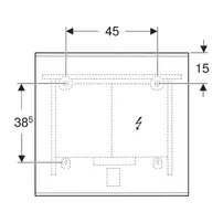 Oglinda cu iluminare si dezaburire Geberit Option Plus Square 75 cm negru - aluminiu eloxat picture - 3