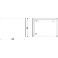 Oglinda dreptunghiulara Dubiel Vitrum Box White 60x80 cm picture - 3